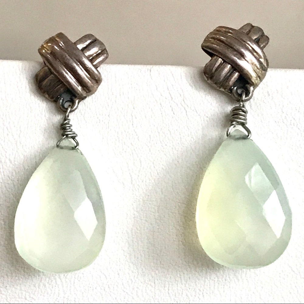 Peruvian Chalcedony Sterling Silver Earrings - image 2